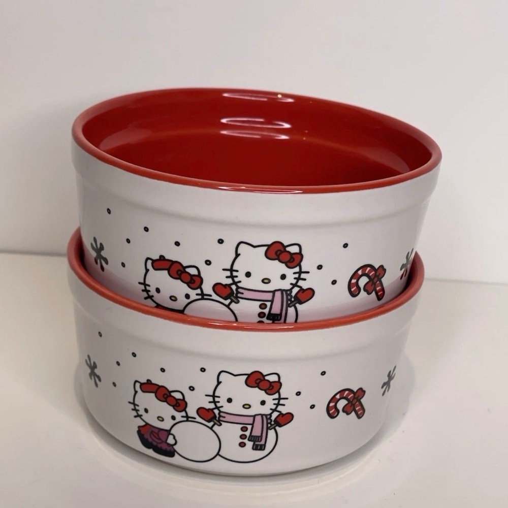 Hello Kitty Red and White Ceramic Ramekin Set - Picture 5 of 6